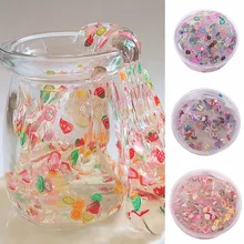 DIY малыш играть Пластилин красочный кристалл милый цветок конфеты фрукты кусок снятие стресса глина игрушка креативное развитие нетоксичный