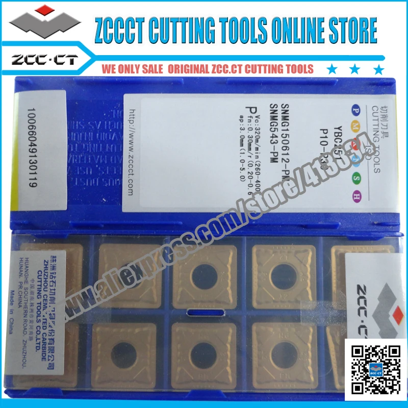 

10pcs ZCC SNMG150612-PM YBC251 SNMG543 SNMG 150612-PM ZCCCT SNMG 543 ZCC.CT tungsten Carbide CNC hard alloy turning inserts