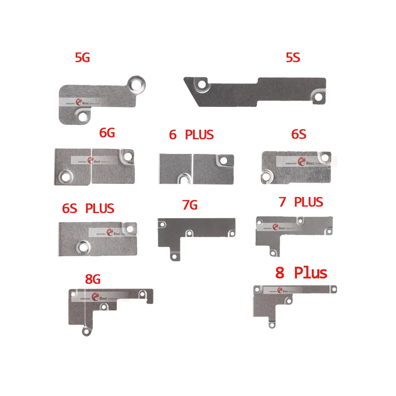 

10pcs/lot Battery Spacer Clip Holder Cover Metal Plate Bracket For iphone 5 5S 6 6S 7 8 Plus X Repair Parts