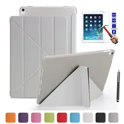 XSKEMP Форма Изменение шаблон складной чехол для IPad Air Ipad 5 9,7 Intelligent PU + TPU мода мягкий кожаный закаленное стекло