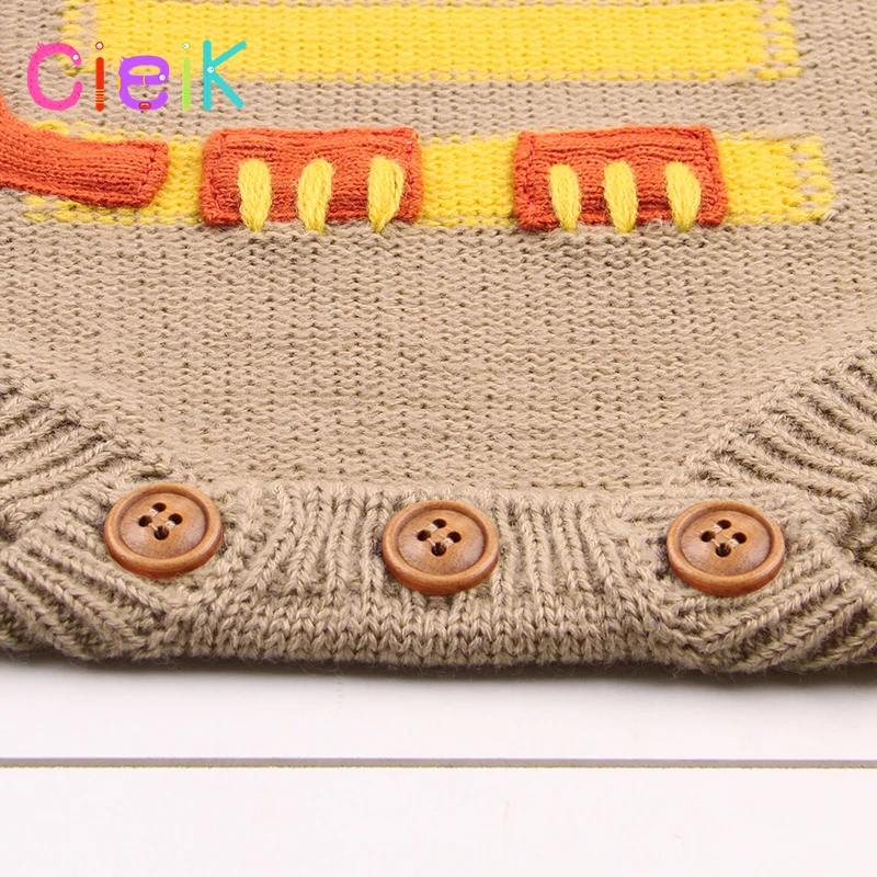 CieiK 2018 New Children Knitting Pattern Vest Lion Baby Rompers Boys Girls Toddler Costume Coveralls Newborn Jumpsuit Clothing   (7)