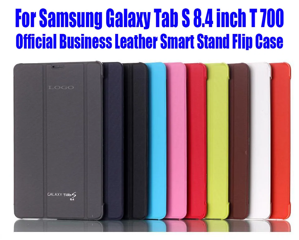 

20pcs/lot DHL Free Official Design Smart Sleep Wake business Leather case for Samsung Galaxy Tab S 8.4 inch T700 T703