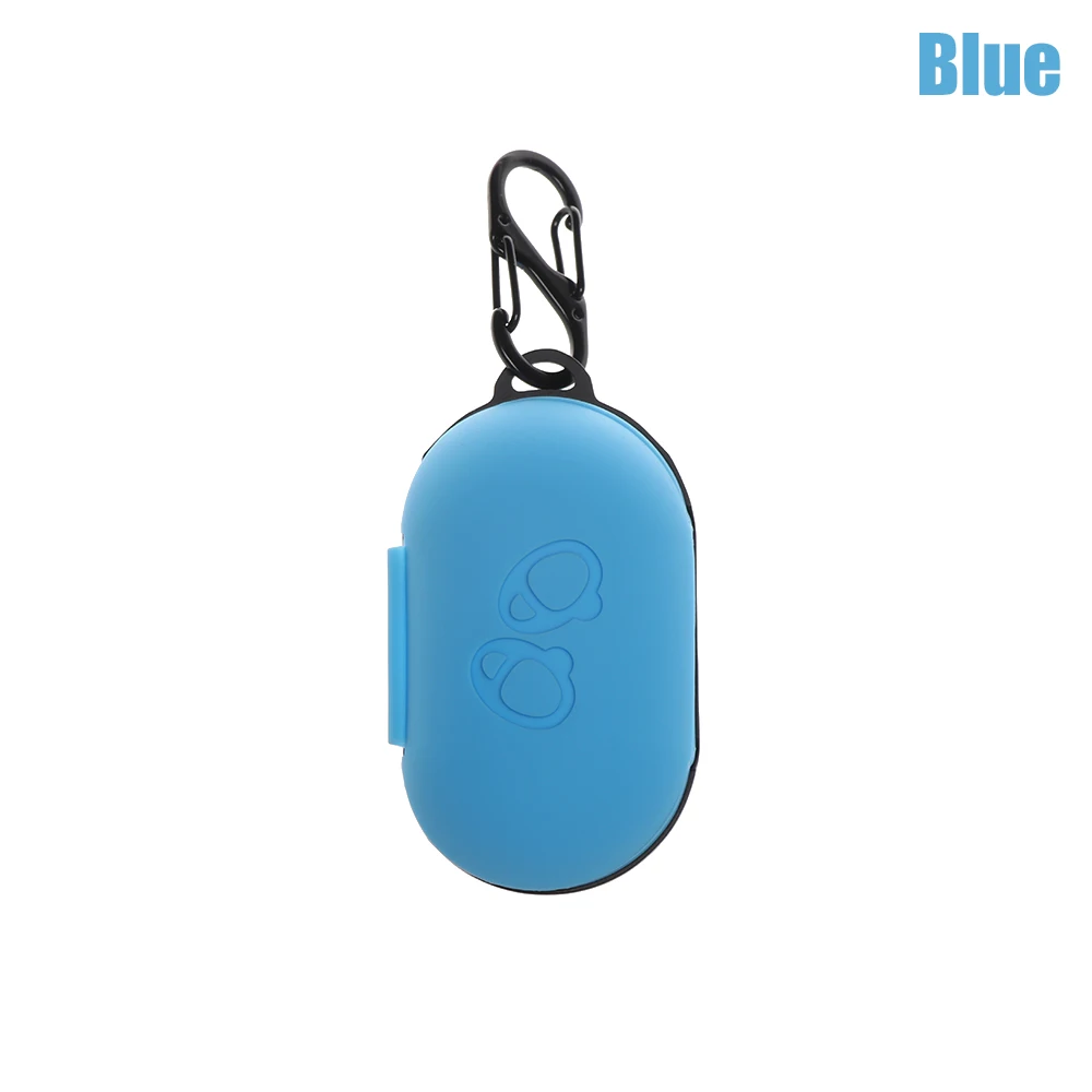 Защитный чехол для samsung Galaxy Buds, наушники с откидной крышкой, силиконовый чехол, водонепроницаемый противоударный чехол s с карабином - Цвет: blue