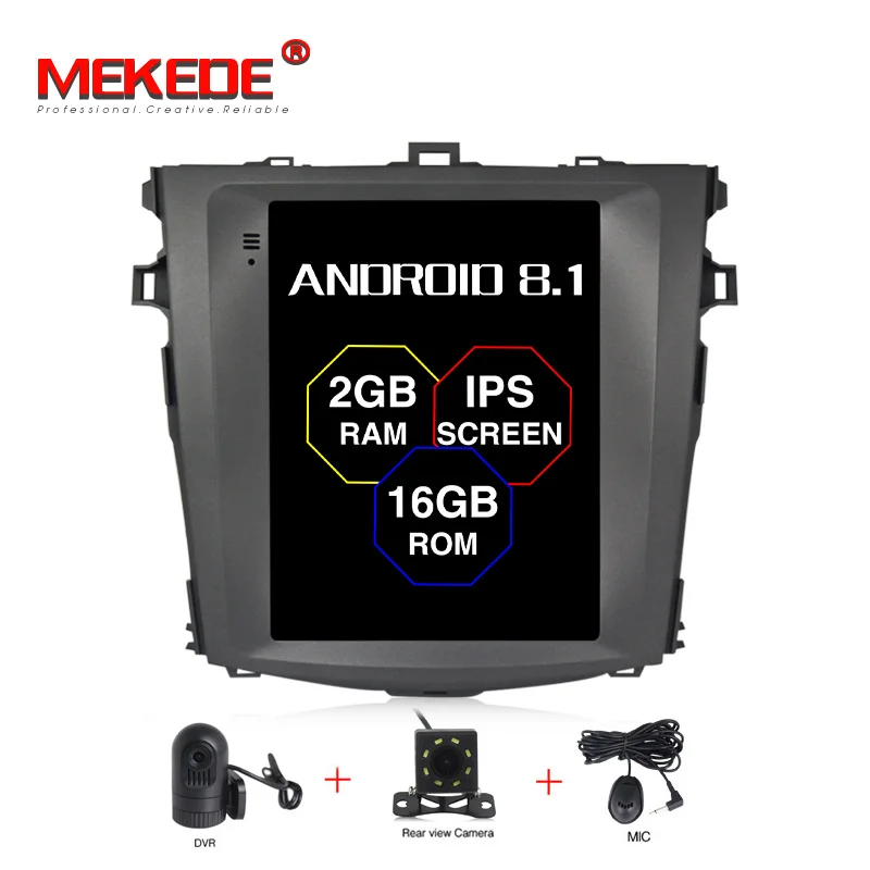 

MEKEDE 10.1inch Android 8.1 Car DVD Player Stereo GPS Navigation Headunit For Toyota Corolla 2007-2012 Satnav Multimedia Audio