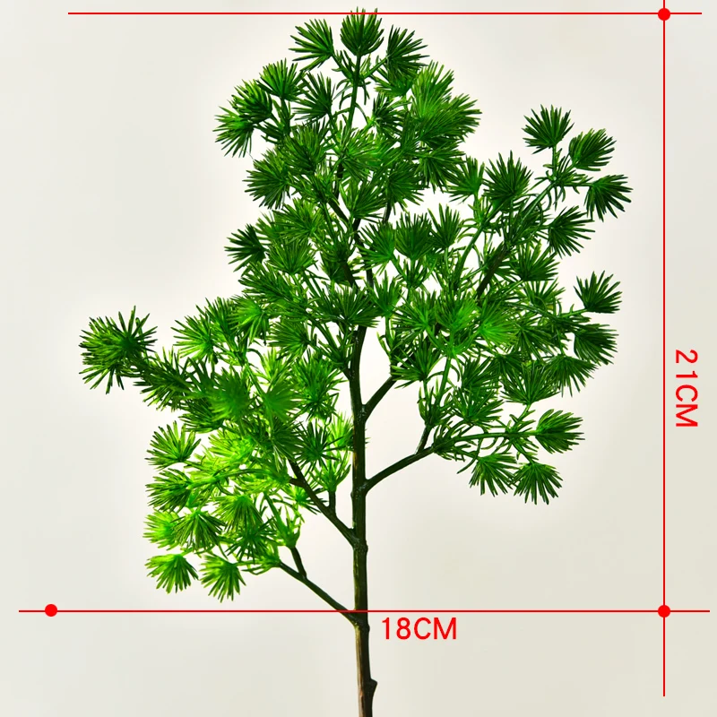 7 видов ветки сосны Искусственные пластиковые Pinaster кипарисы осень Рождественский Декор зелень Цветочная композиция листья венок лист - Цвет: style 05