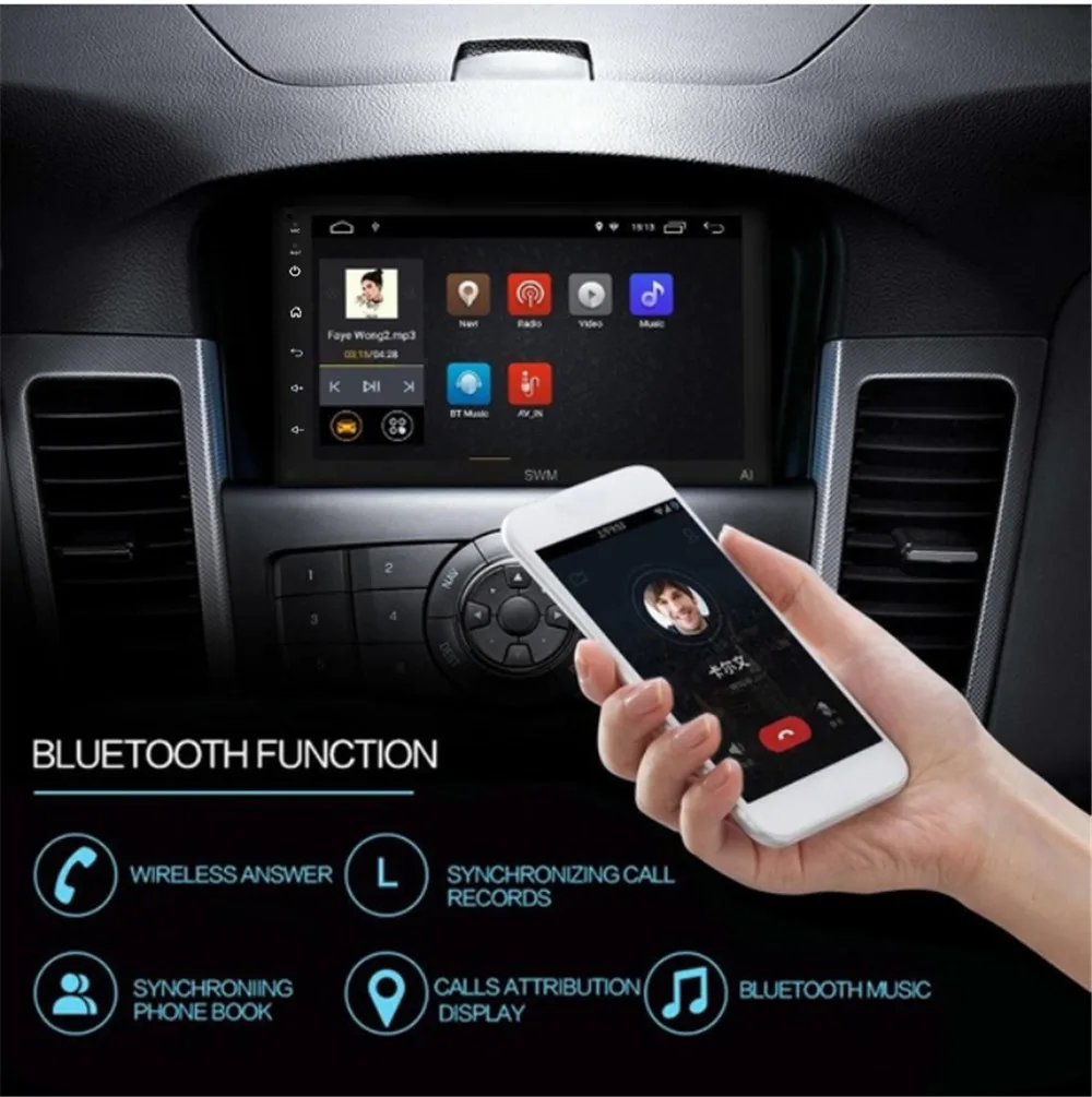 Автомагнитола 2 Din с Android 9 1 7 дюймов 1024*600 HD сенсорный экран GPS Wi Fi Bluetooth