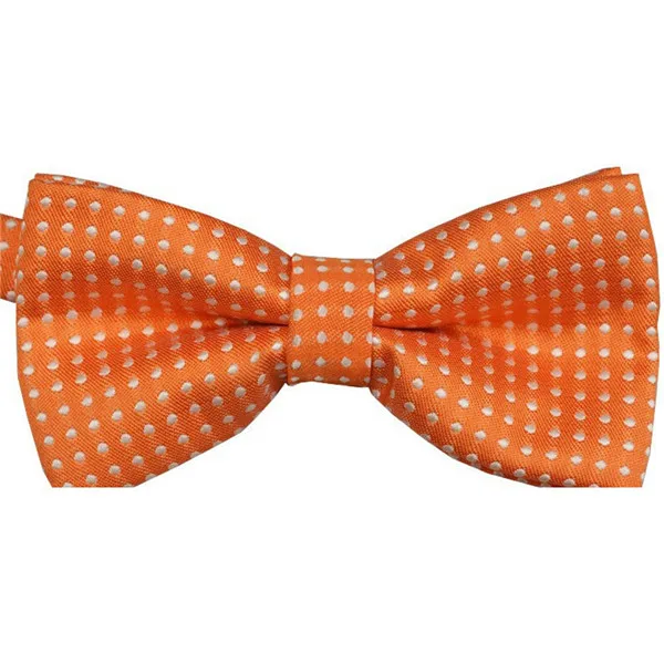 Милые модные шикарные для маленьких мальчиков ясельного возраста, Предварительно Связанные вечерние свадебный смокинг галстук-бабочка - Цвет: Оранжевый