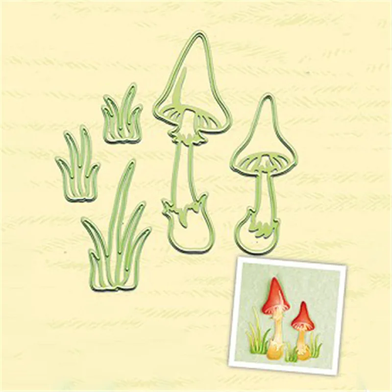 

GJCrafts Mushrooms Die Metal Cutting Dies New 2019 for Card Making Scrapbooking Making Embossing Cuts Paper Stencil Craft Dies