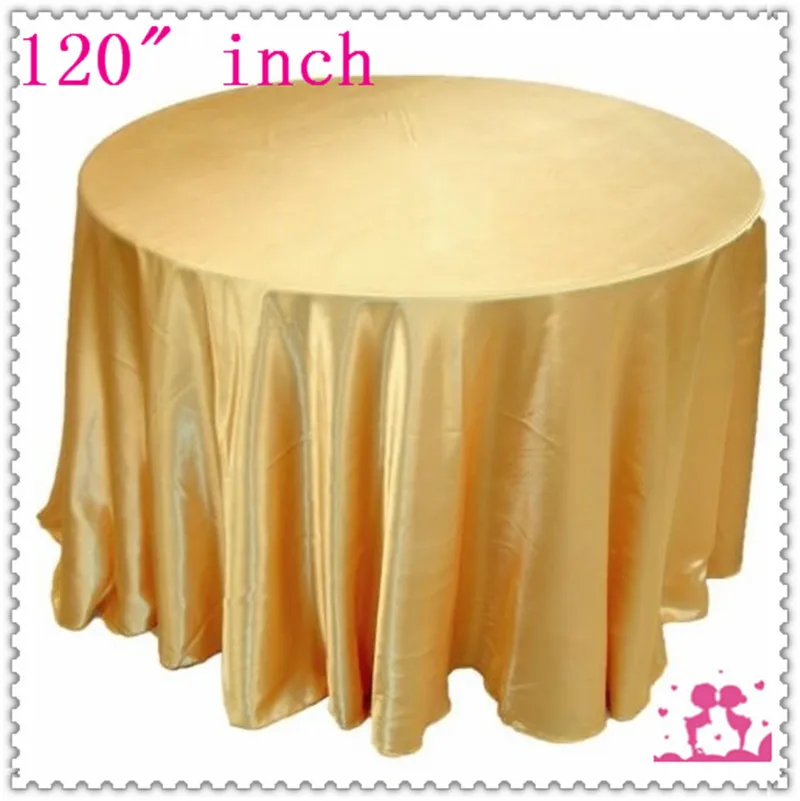 15pcs 120'' Round Satin Tablecloths for Weddings round banquet