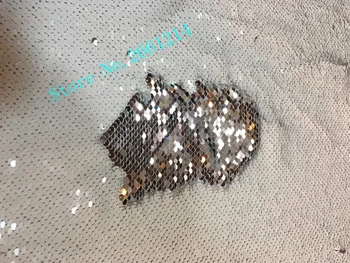 

Modern Design BZL-30354 shinny sequins Tulle Lace French net Lace Fabric african net lace in white and silver for Wedding Dress