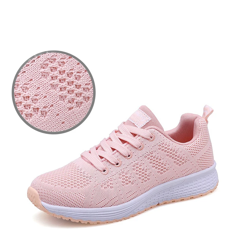 

FANPAO 2019 Summer Long Running Shoes for Women Casual Mesh Flywire Athleisure Sport Gym Training Footwear So Comfortable WKA08