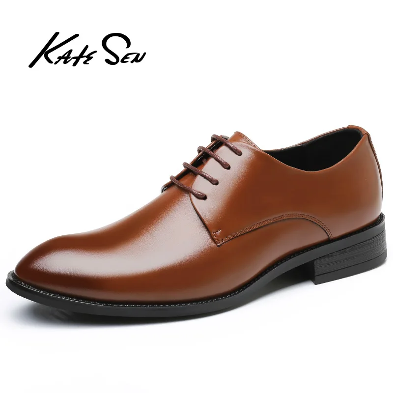 

KATESEN Luxury Brand Men's shoes Pointed Toe Dress Shoes Mens Patent Leather Wedding Shoes Oxford Formal Shoes zapatos de hombre