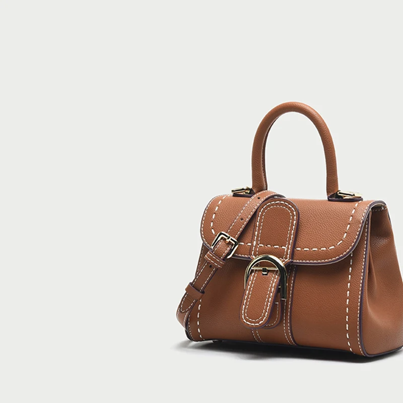 

Saddle Tote Bag for Women Genuine Leather Handbags Casual Crossbody bags Solid Female Messenger Bags Ladies Shoulder Bags