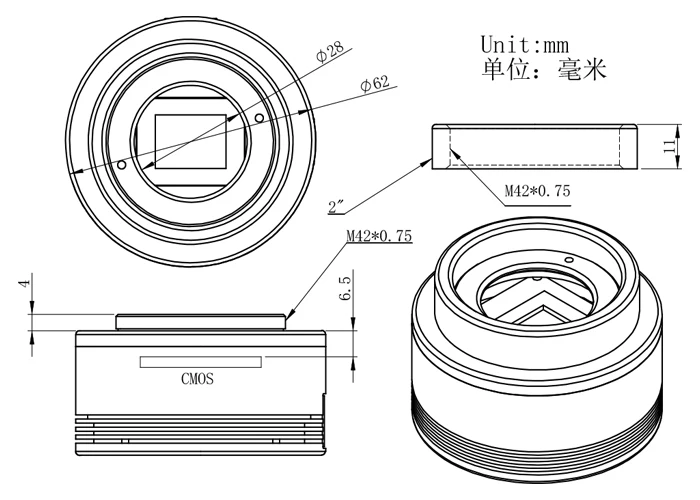 ZWO ASI183MM монохромная астрономическая камера ASI Планетарная Солнечная Лунная визуализация/направляющая высокоскоростная USB3.0