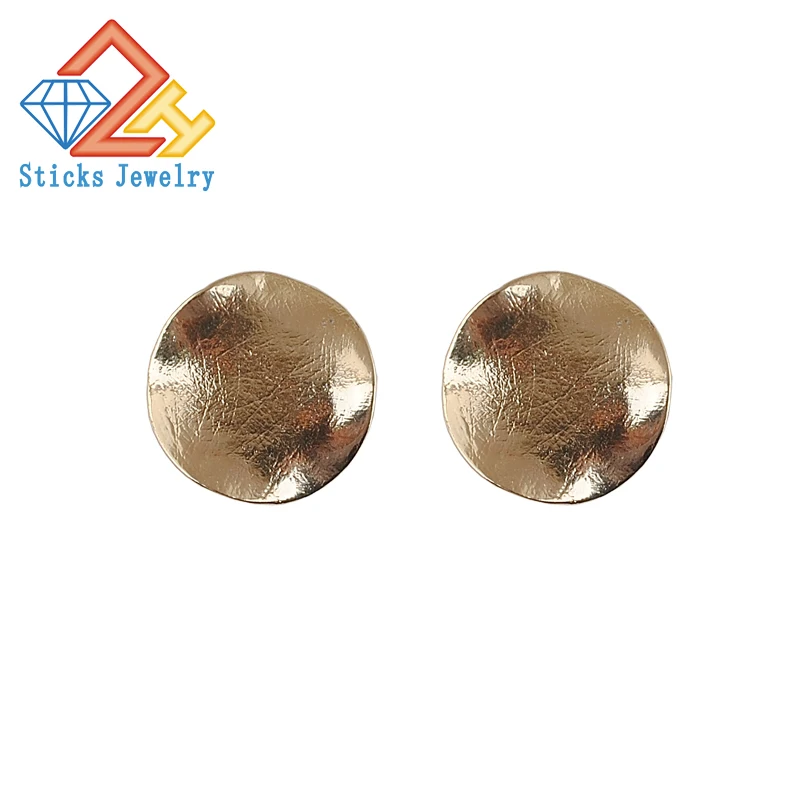 

(1 pair / lot) 100% environmentally friendly zinc alloy convex surface earrings