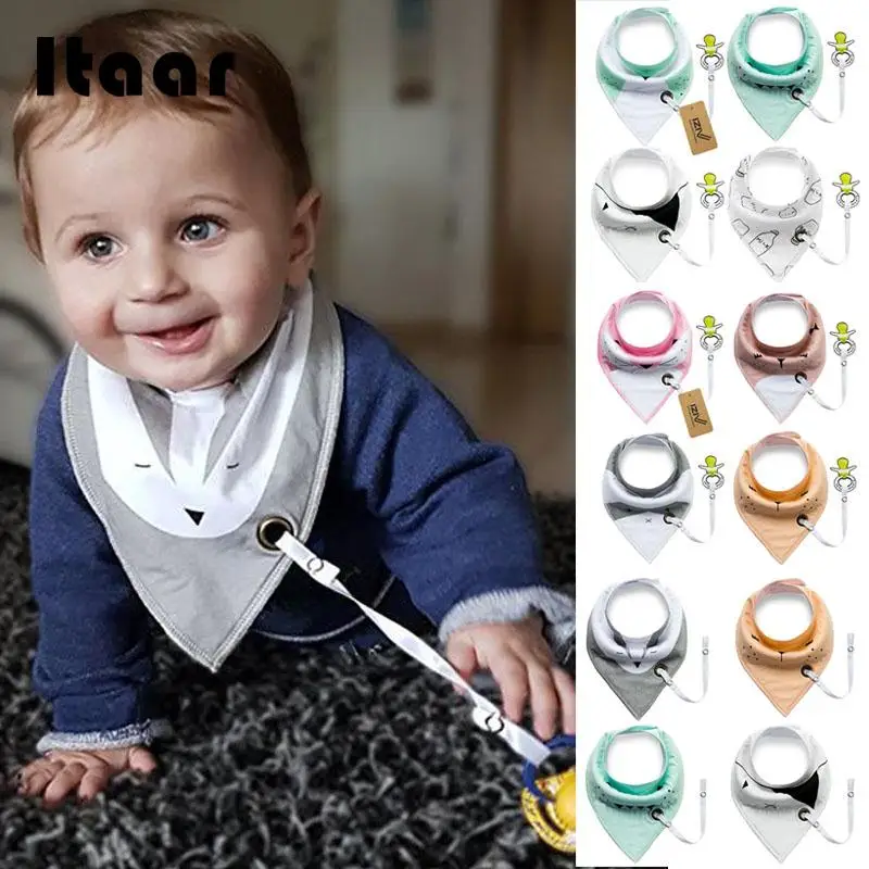 

Random Color Baby Bibs Kids Chain Clip Holders Pacifier Soother Nipple