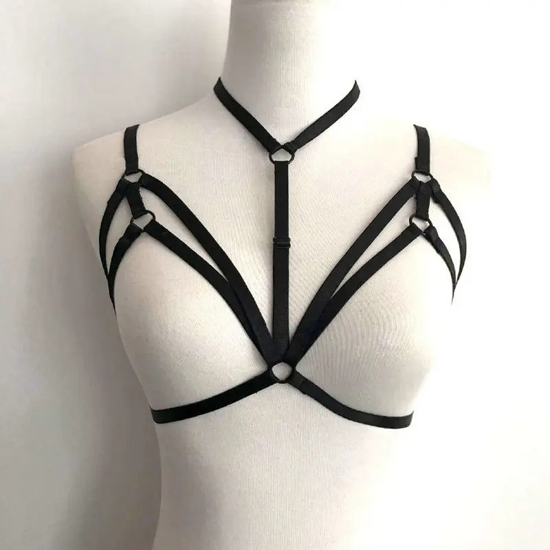 

Sexy lingerie bandage solid color open bra bust chest line plus size lingerie erotic underwear porn costumes