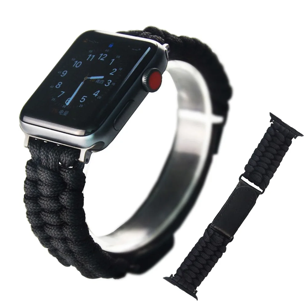 Новый дизайн нейлоновый тканый ремешок для Apple Watch SE Band 42 мм/38 мм/44 мм/40 мм браслет
