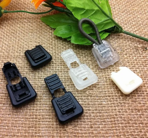 100pcs Plastic Zipper Pulls Cord Lock Cordlocks Ends Paracord / Rope /tabs 5 colors DIY free