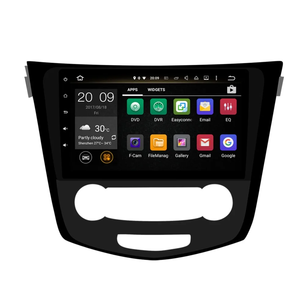 Top 10.1 Inch IPS Screen Android Car Radio Stereo For Nissan X-TRAIL/Qashqai/Dualis/Rouge 2013- Manual A/C Car Multimedia Player 4