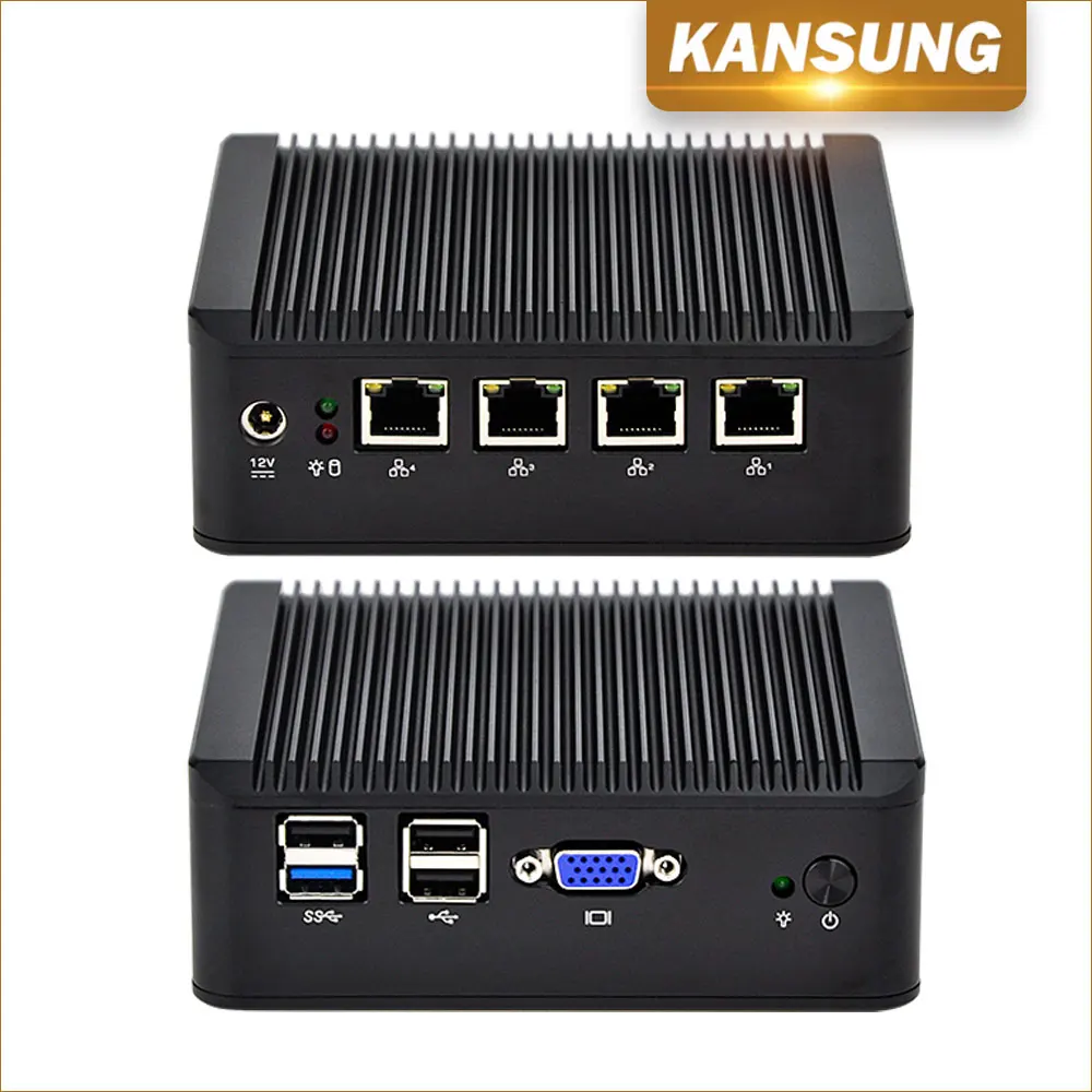 New Arrival Micro ITX PC Computer 4 Gigabit Lan 4 USB x86 Single Board Baytrail J1900
