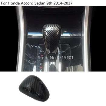 

Car Styling Cover Stick Carbon Fibre Shift Knob Control Frame Trim Hoods 1pcs For Honda Accord Sedan 9th 2014 2015 2016 2017