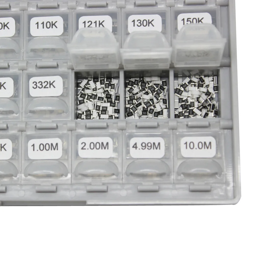 AideTek SMD SMT1206 1% Резистор Комплект E96 Ассорти 14400 шт. BOX-ALL10Mresistor коробка для хранения пластиковые боковая часть lablesR12E24100