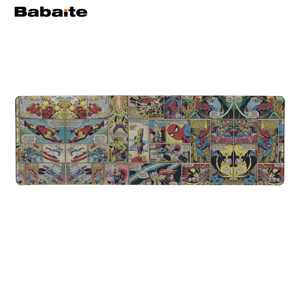 Babaite большой игровой коврик для мыши Marvel Comics супергерой большой лучший комфорт игровой коврик для мыши мягкий силиконовый оптический компьютер