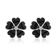 MISANANRYNE Красивые цветочные хрустальные серьги-гвоздики для женщин ювелирные изделия белые серьги-гвоздики диаметр 1,5 см