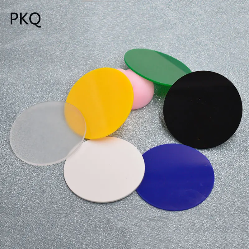 2 Pack TRANSLUCENT BLUE ACRYLIC 1/8" PLASTIC SHEET CIRCLE DISC 4" DIAMETER 