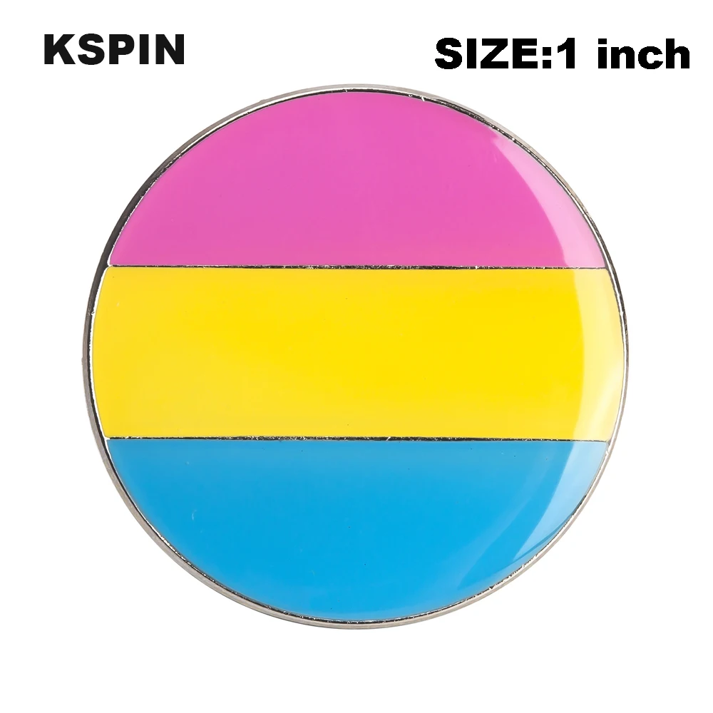 

Pansexual Pride Rainbow Flag Rozet Metal Chapas Metalicas Pins Icon Backpack Brooch for Gift XY0313
