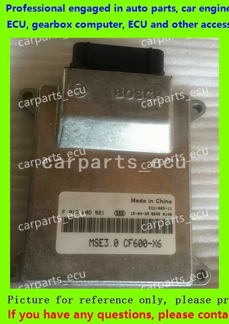  For car engine computer board/ECU/Electronic Control Unit/Car PC/ F01R00D521 MSE3.0 CF600-X6 CF600-