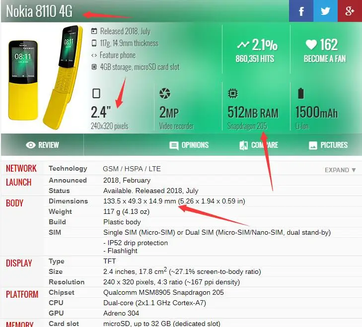 Nokia 8110 4G