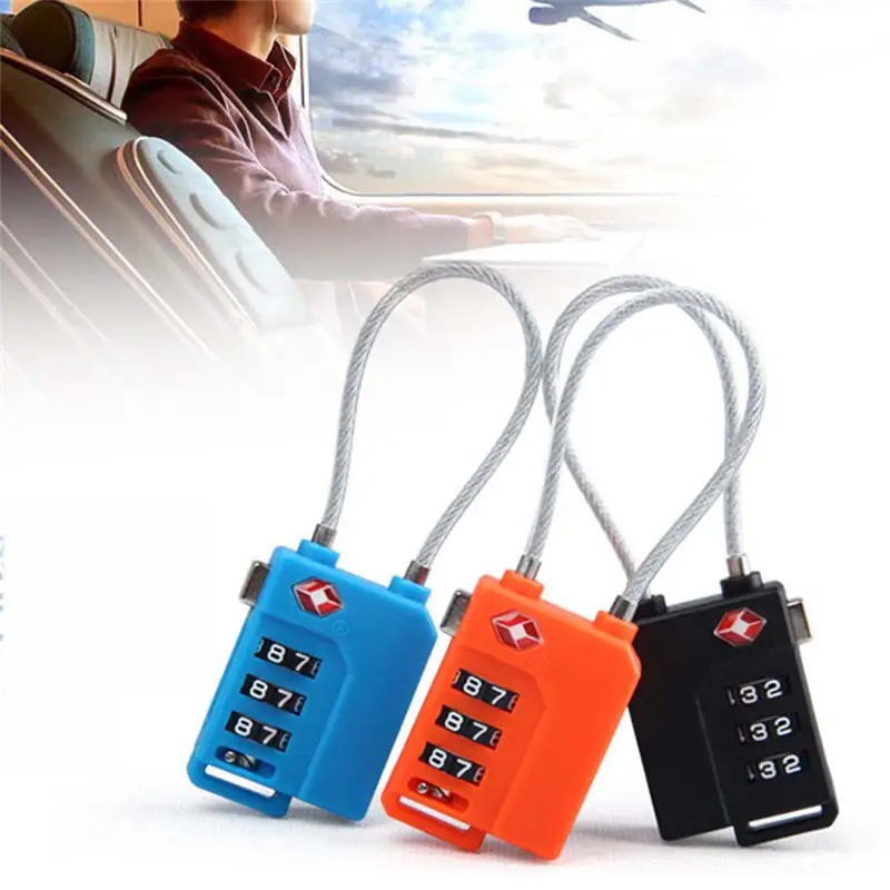 Plastic 3 Digit Mini Customs Luggage TSA Secure Suitcase Code Lock