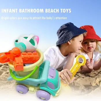 

Beach Funny Tools Colorful Summer Water Toys Cartoon Classic Bucket Shovel Set Improve Cognitive Ability of Things Ability