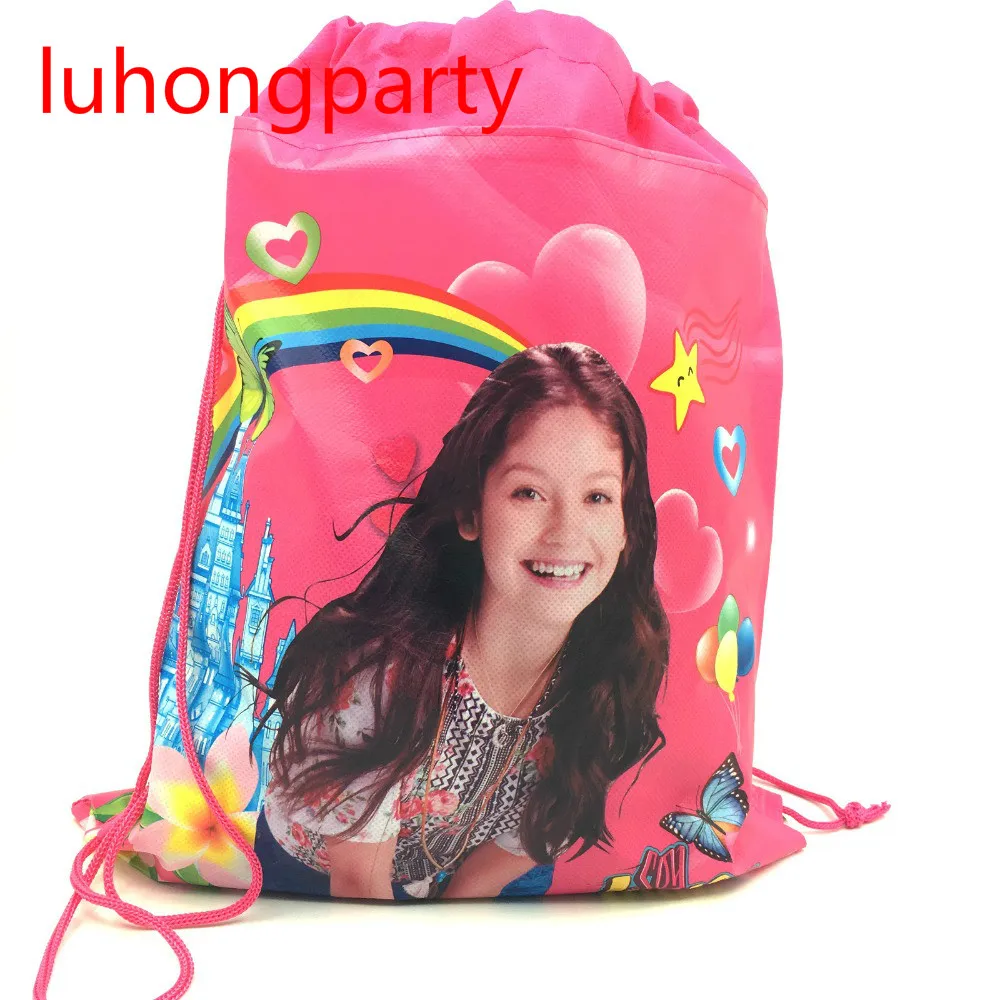 

12pcs Non-Woven Fabric Drawstring Bags Kids Favor Soy Luna Gifts Bag Cartoon Bags Baby Shower Happy Birthday Party Decoration