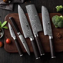 XINZUO 5 шт. набор кухонных ножей VG10 Дамасская Нержавеющая сталь острый шеф-повар Santoku Nakiri нож для нарезки овощей Pakkawood ручка