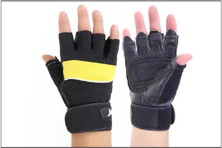 Высококачественные Новые велосипедные фитнес-спортивные перчатки, перчатки для тяжелой атлетики, тренировочные перчатки - Цвет: Yellow