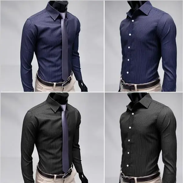 mens navy blue slim fit shirt