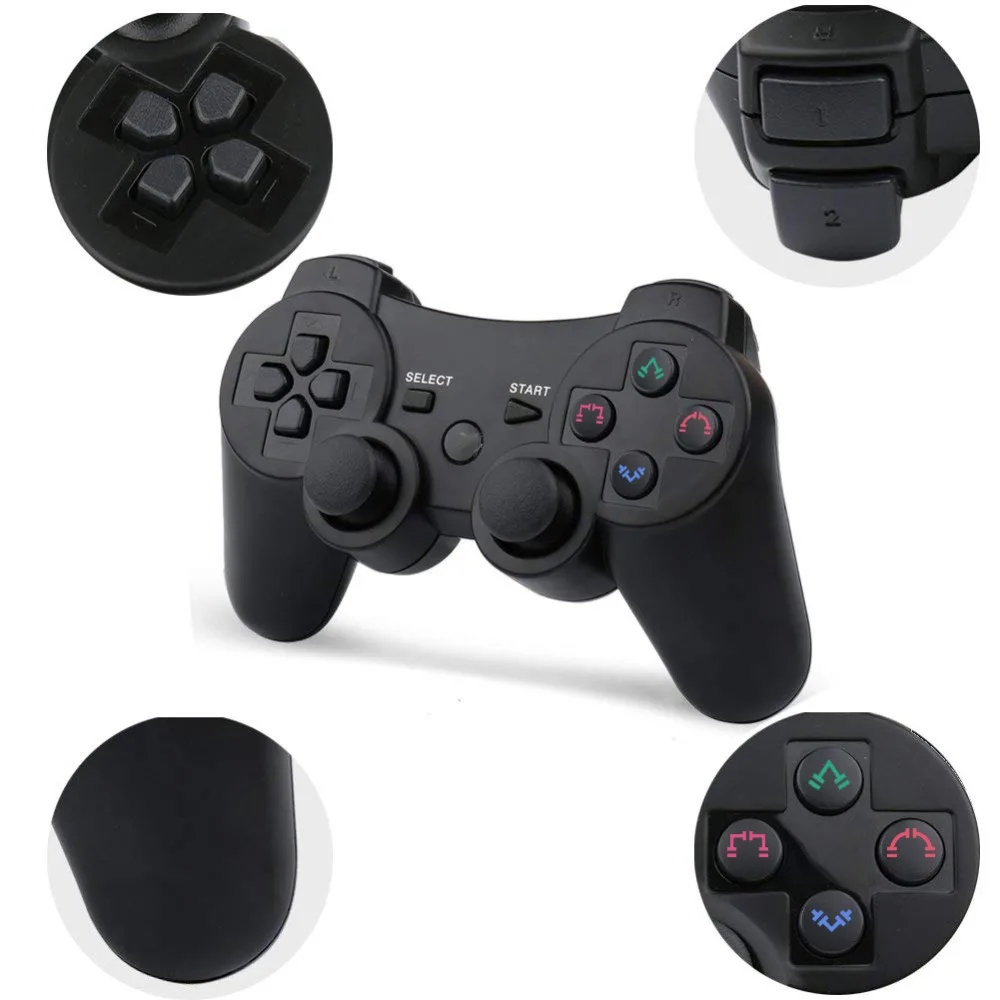 K ISHAKO беспроводной Bluetooth для PS3 Джойстик игровой контроллер для sony play station 3 функция с шестью осями шок Черный череп