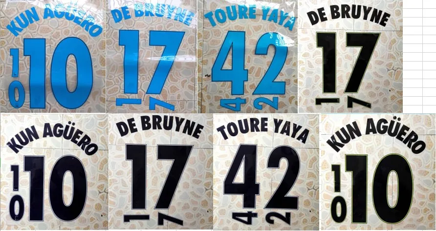 

2016-2017 TOURE YAYA DEBRUYNE KUN AGUERO nameset patch badge