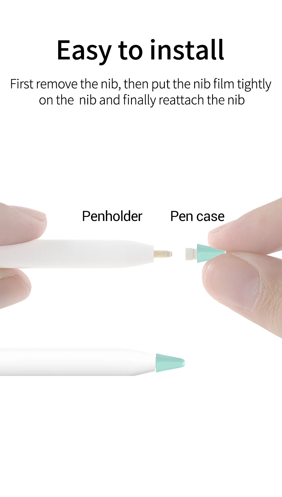 PZOZ 6 шт. для apple Pencil 1 2 Tablet stylus Touch Pen nib чехол мягкий силиконовый защитный чехол для apple Pencil чехол touch cover