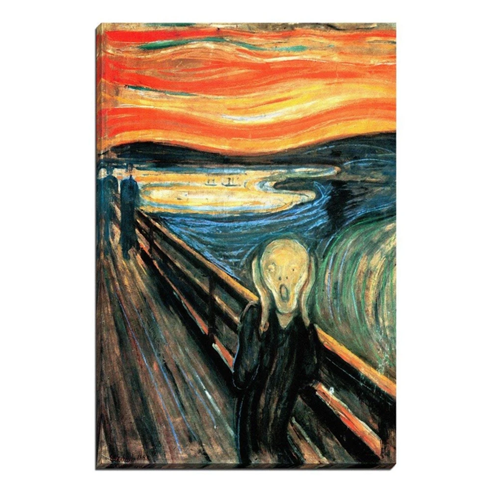 30x40 40x50 50x65 60x75Panther Print Edward Munch The Scream Canvas Print Picture Wall Art Large  49.99