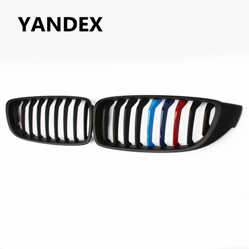 

M3 M4 f80 f82 M-color grill f80 f82 f83 1-slat front kidney grill grille mesh grid for bmw 420i 428i 435i bumper grill