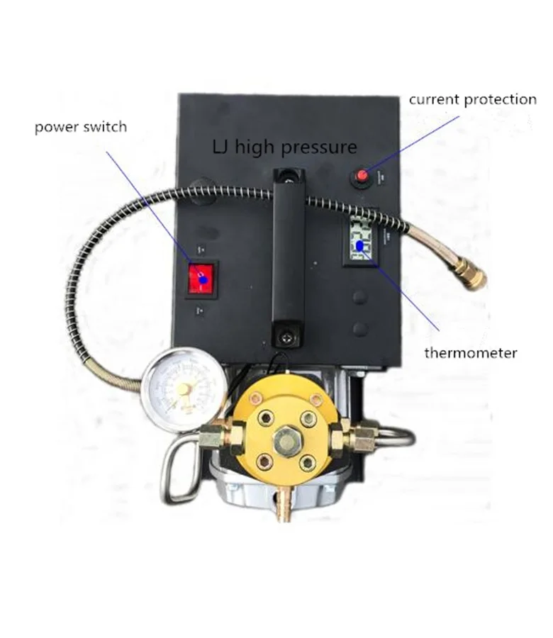Регулируемый автоматический стоп 4500PSI 300 бар 220V110V Электрический высокого давления PCP винтовка воздушный насос водяное охлаждение Воздушный пистолет акваланг воздушный компрессор