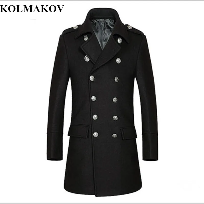 

New Style Winter Men's Fashion Woolen Coat Trench Coat Jackets Masculino Casual Windbreaker Woolen Coats Men Hot Sale Overcoat