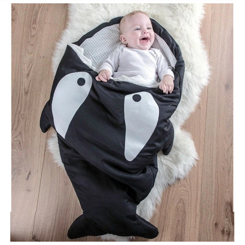 

Warm Baby Sleeping Bag Soft Cotton Thick Blanket Winter Sweet Cartoon Shark Babies Newborn Infant Kids Sleeping Bags 7 Colors