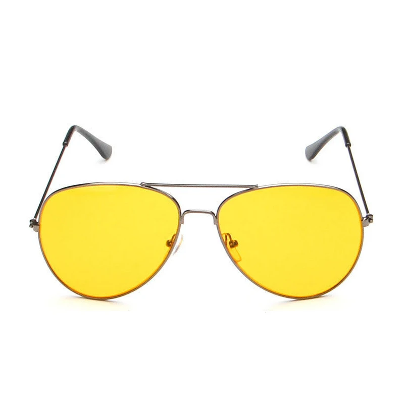 Классический винтажный металлический каркас HD желтые очки ночного видения водительские очки