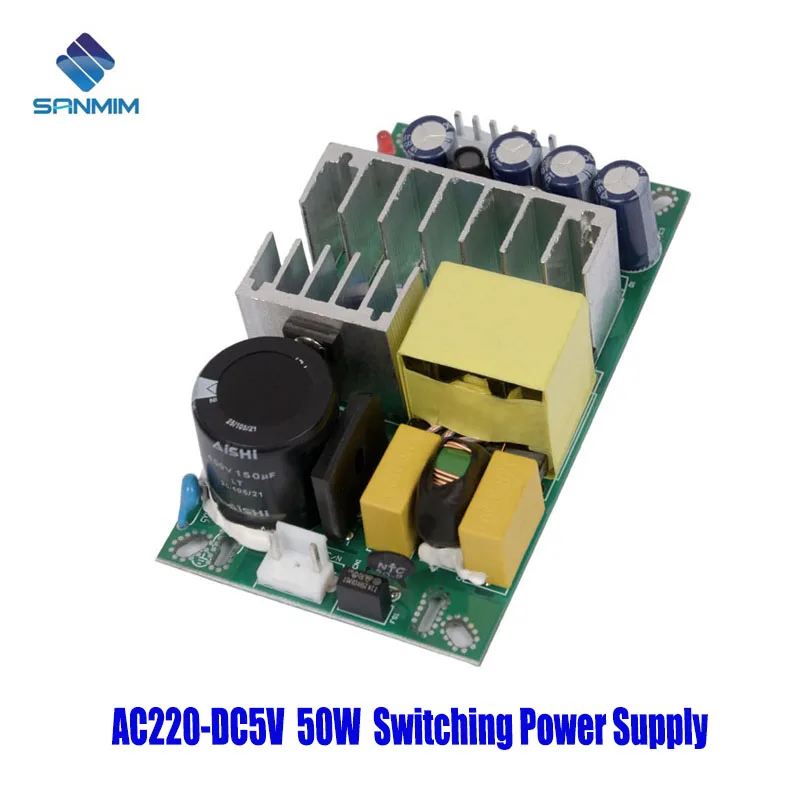 Изолированный переключатель питания SANMIN AC220V-DC5V 10A 50 Вт модуль от 220 до 5 В голая