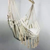 Hanging Rope Hammock Chair Porch Swing Seat, Large Hammock Net Chair Swing Cotton Rope Porch Chair for Indoor Garden Patio Porch 5